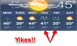 Today's Forecast with snow coming