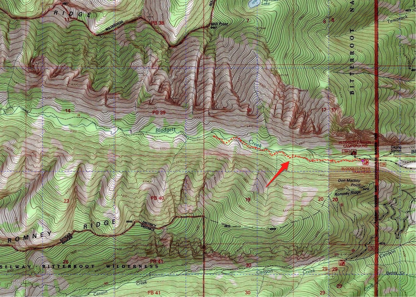 map of our hike