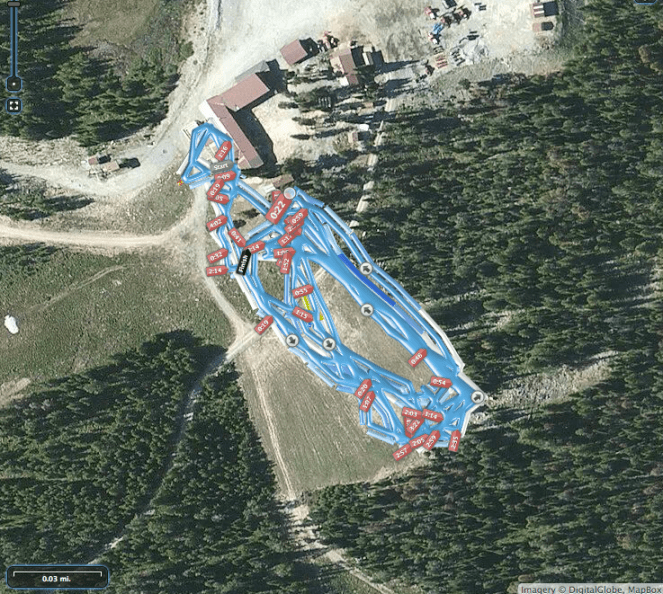 Practicing on the bunny hill after my last lesson